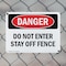 Signmission Do Not Enter Stay Off Fence Danger Sign, Plastic, 10in W x 7in L, 2PK OS-2PACK-DS-P-710-L-2138 - alternate 5